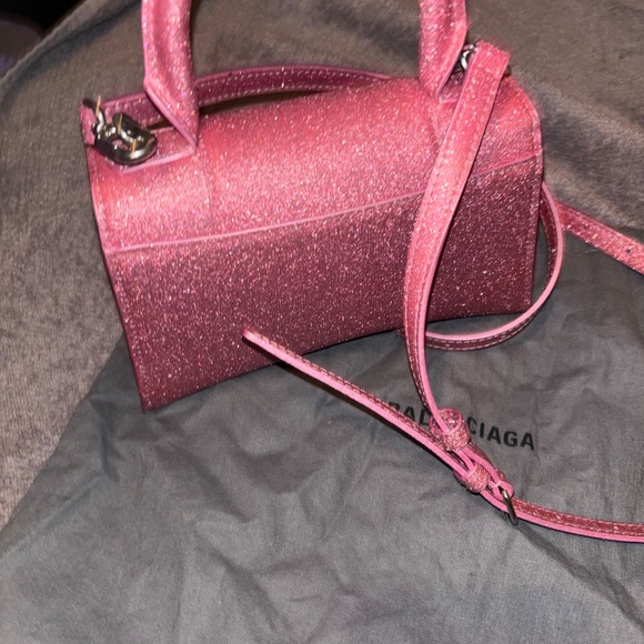 Authentic Balenciaga Hourglass Glitter Bag - Pink (9/10 Condition) - Picture 3 of 6